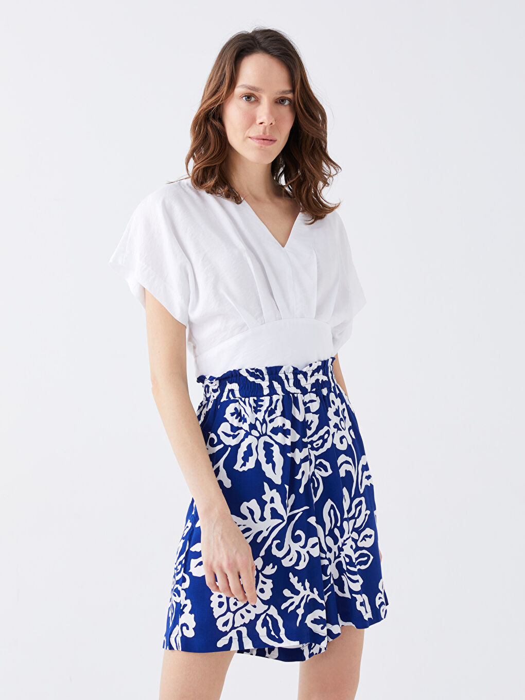 Elastic Waist Comfortable Pattern Patterned Women's Shorts