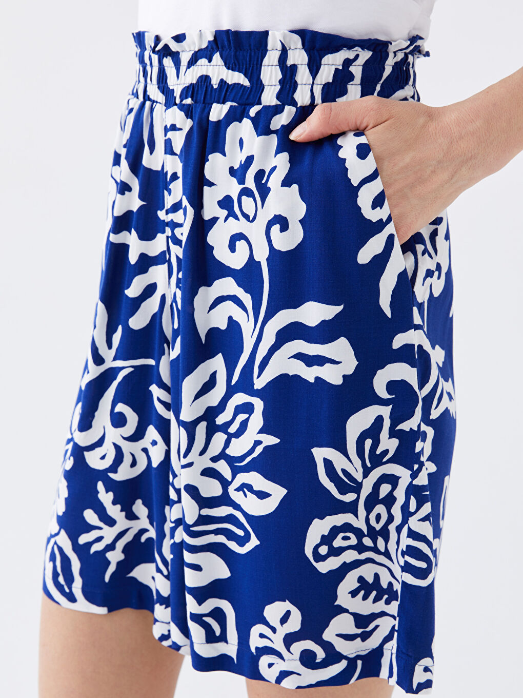 Elastic Waist Comfortable Pattern Patterned Women's Shorts-2