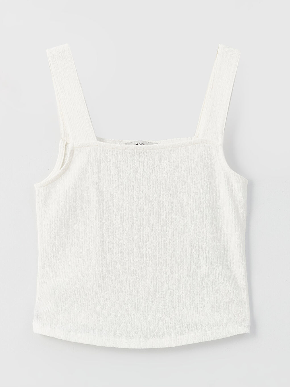 Square Collar Straight Strap Women's Crop -S3GT03Z8-R9J
