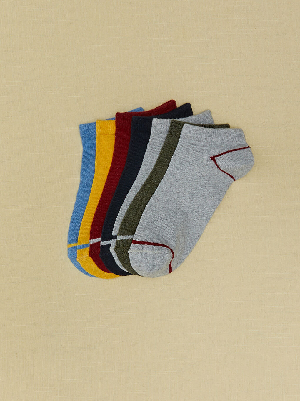 Chaussettes de Cheville Rayées pour Garçons Lot de 7 Pièces-1