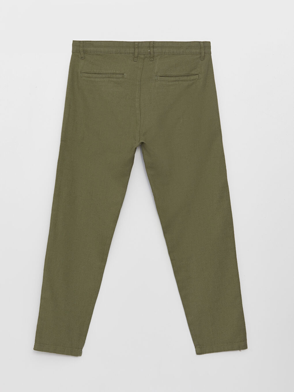 Haki Standart Kalıp Keten Karışımlı Erkek Pantolon-6