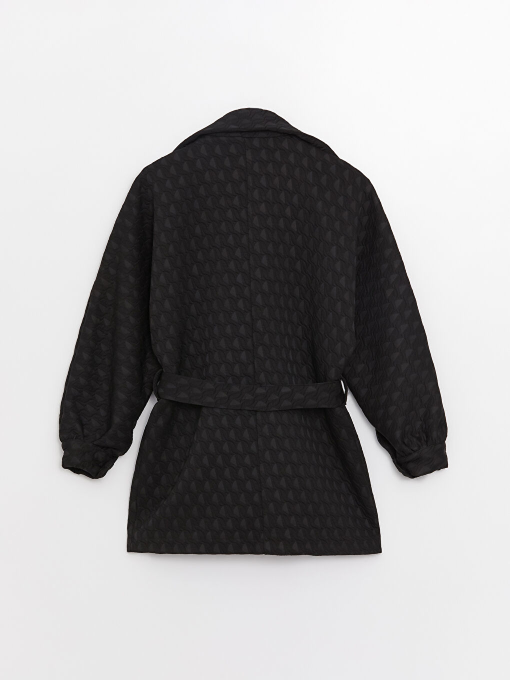 LCW Modest Jacket Collar Quilted Long Sleeve Women Trench Coat -S3GT31Z8-RQL