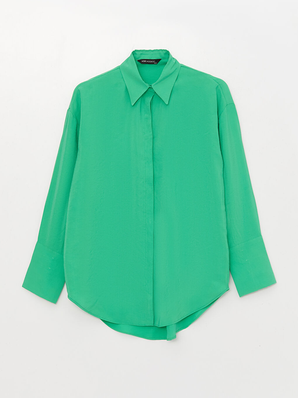 Plain Long Sleeve Women's Shirt Tunic-4