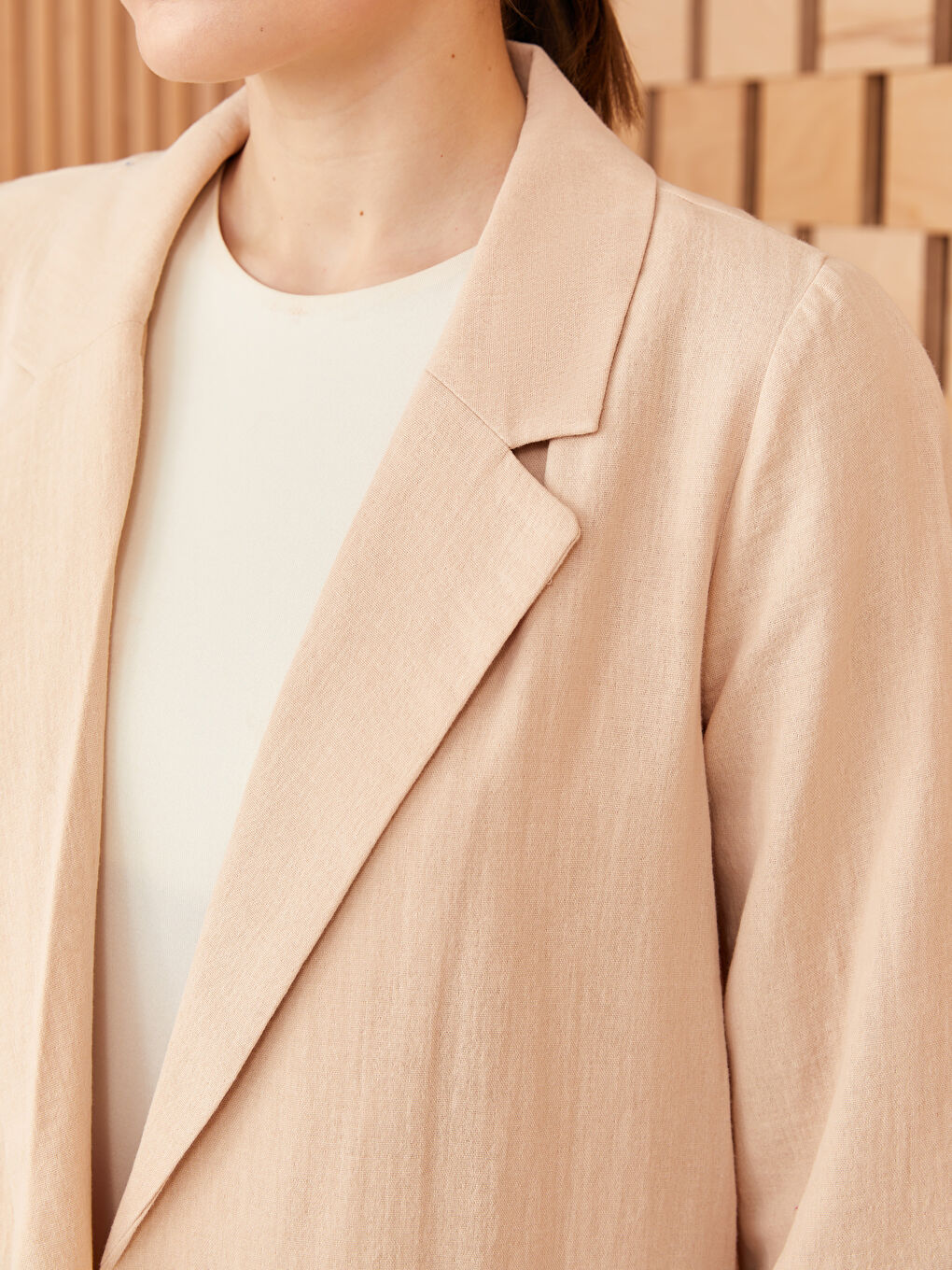 LCW Modest Straight Long Sleeve Muslin Women's Jacket -S3GT37Z8-SYN