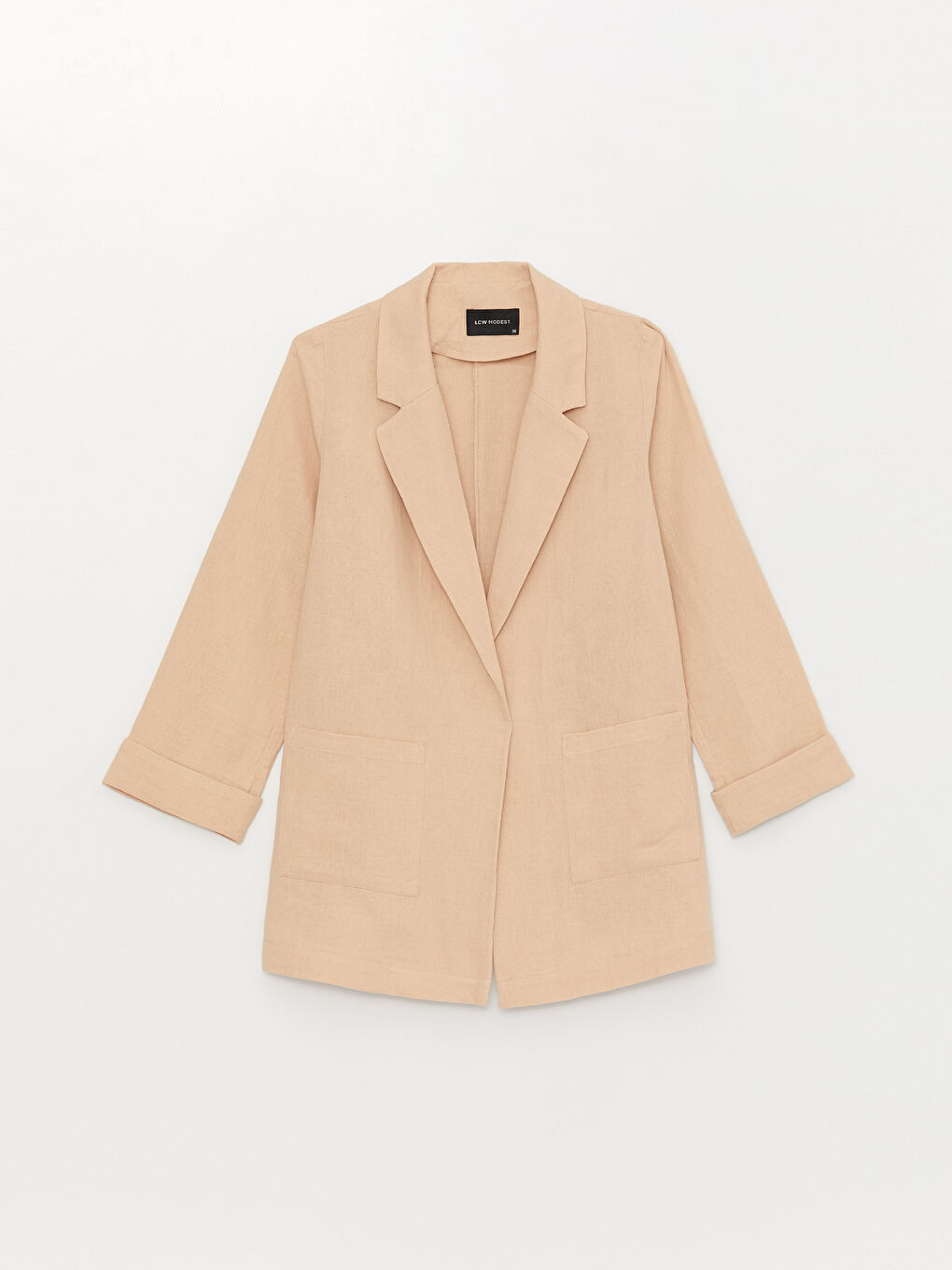 LCW Modest Straight Long Sleeve Muslin Women's Jacket -S3GT37Z8-SYN