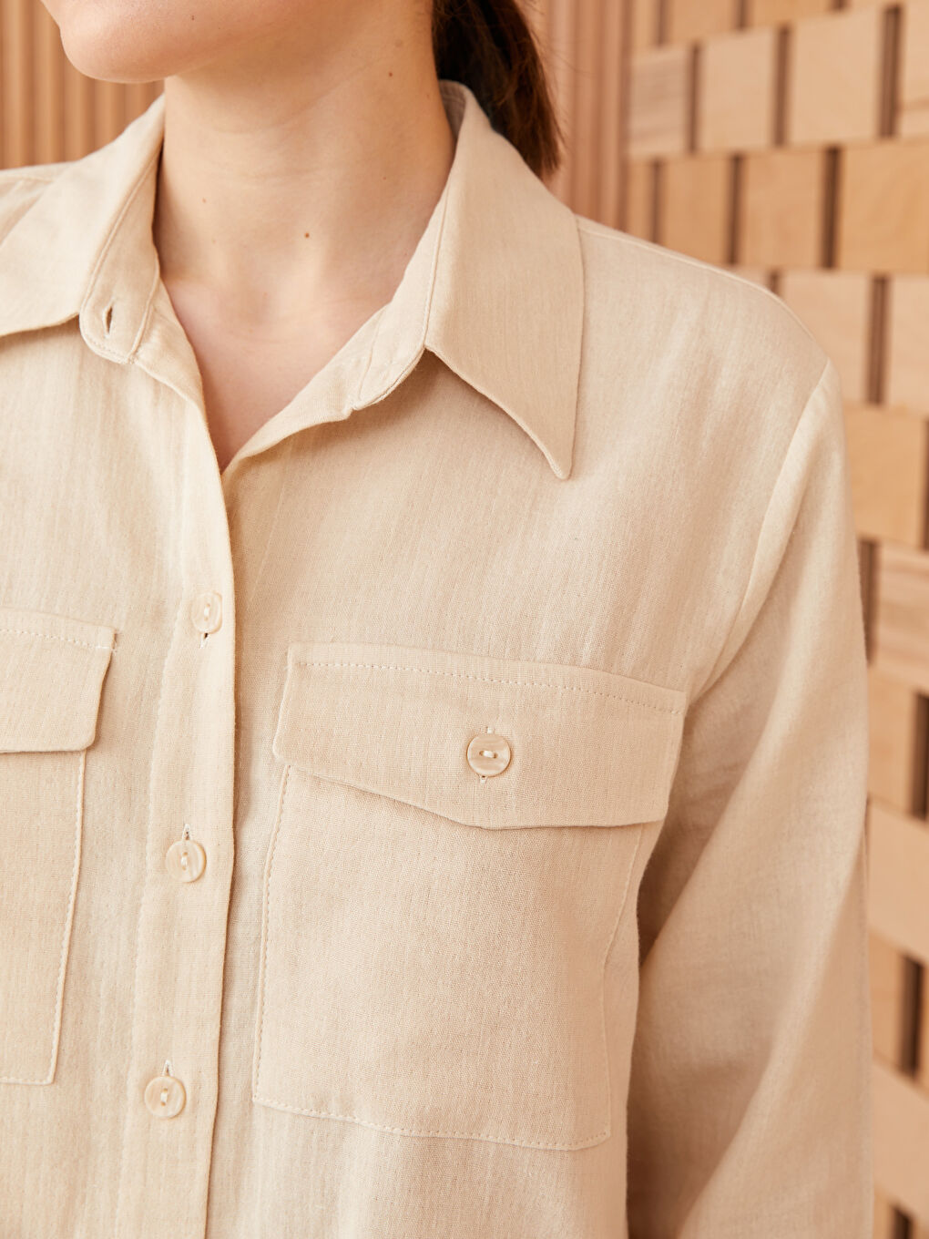 Plain Muslin Women's Shirt Tunic-3