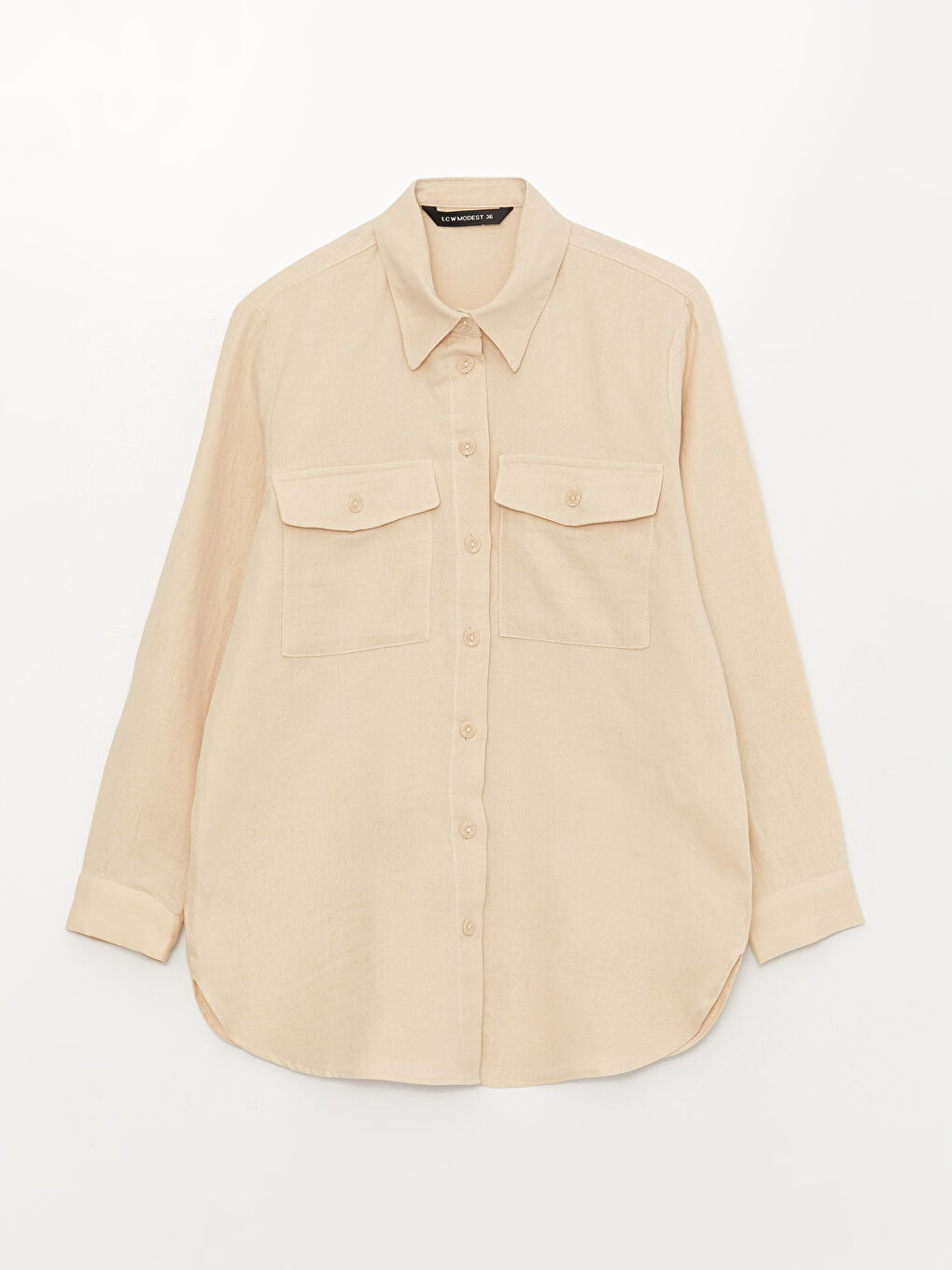 Plain Muslin Women's Shirt Tunic-5