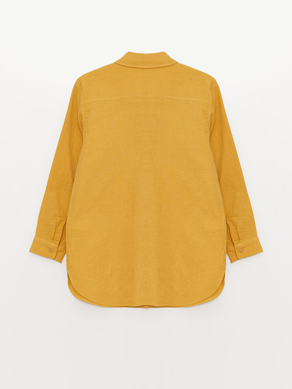 Sarı Düz Müslin Kadın Gömlek Tunik-7