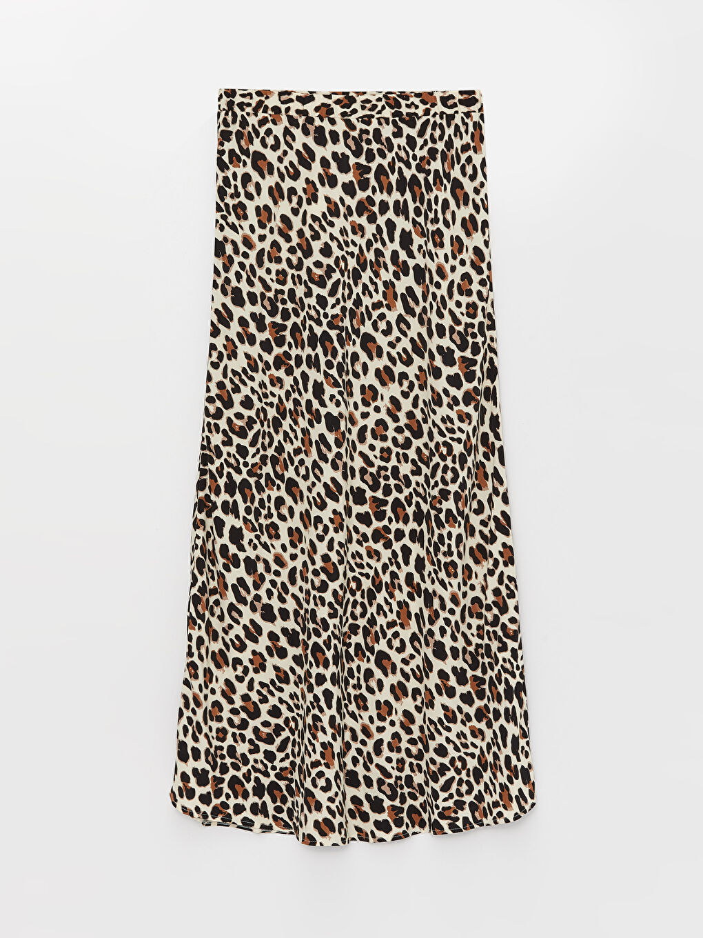 Kahverengi Beli Lastikli Desenli A Kesim Kadın Etek-4