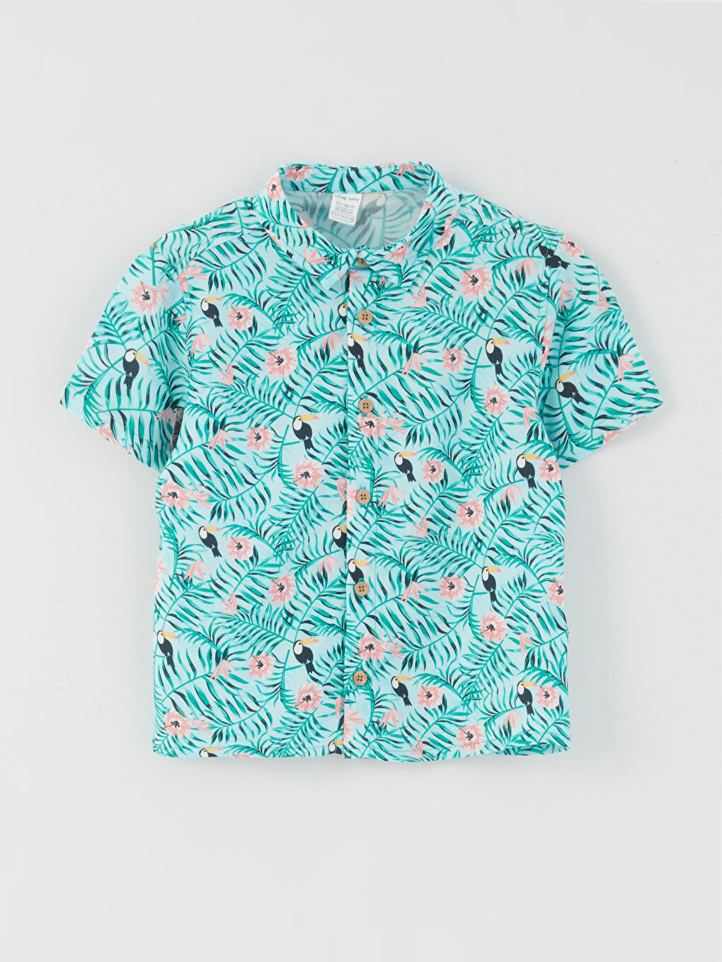 Short Sleeve Patterned Baby Boy Shirt and Shorts 2-Pack Set-1