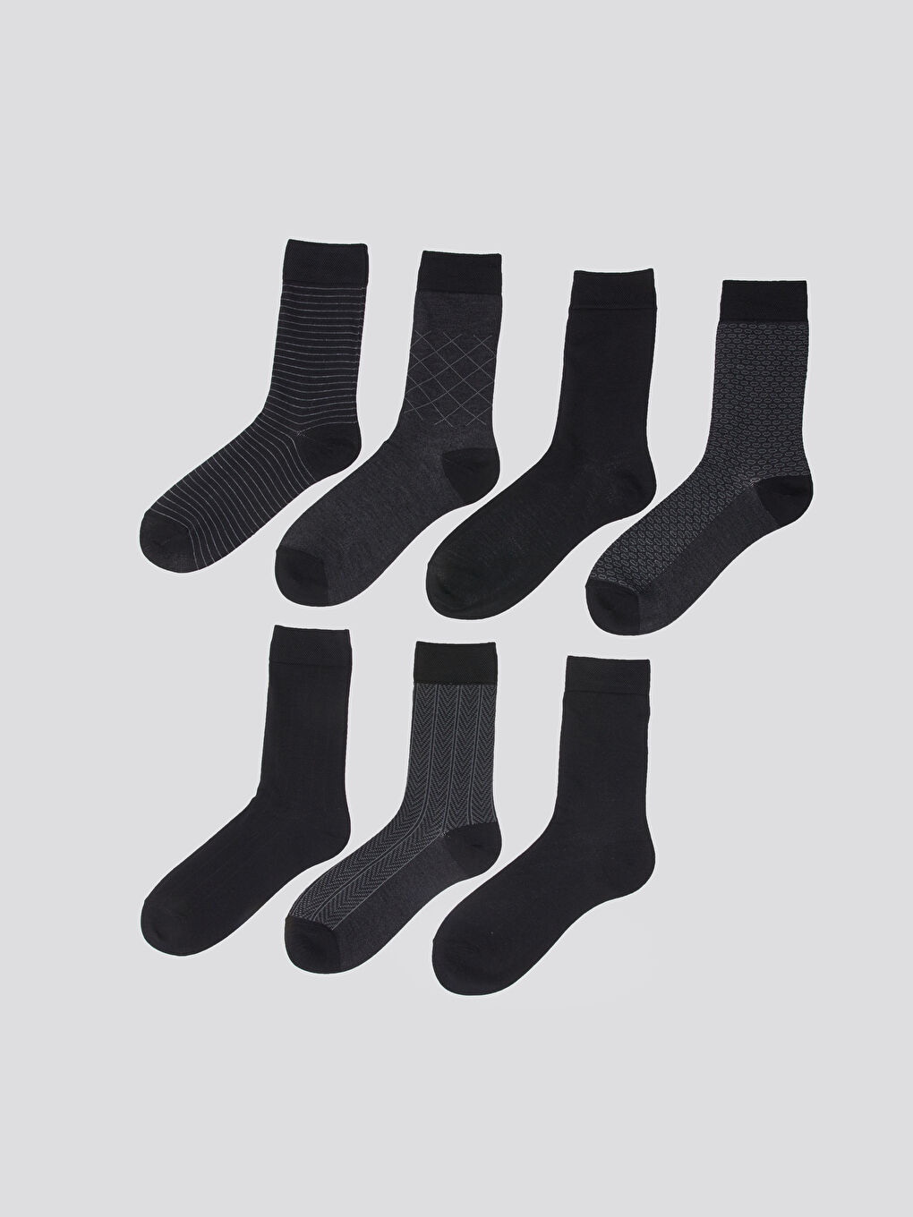 شرابات بامبو مطبوعة للرجال - ٧ عبوات