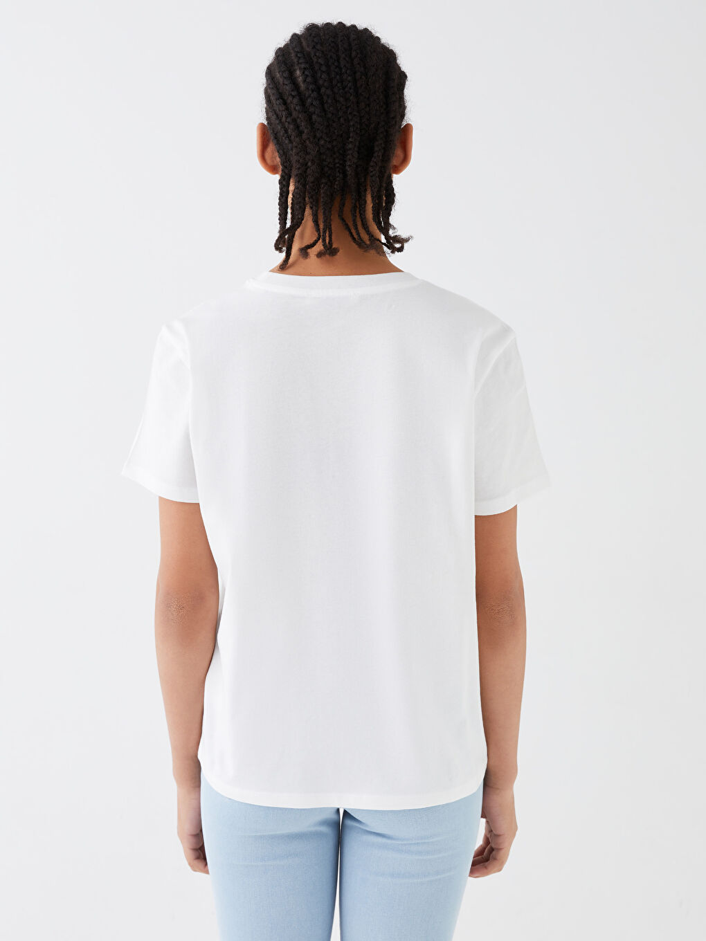 LCW Vision Crew Neck Printed Short Sleeve Women's T-Shirt -S3GU30Z8-R9J