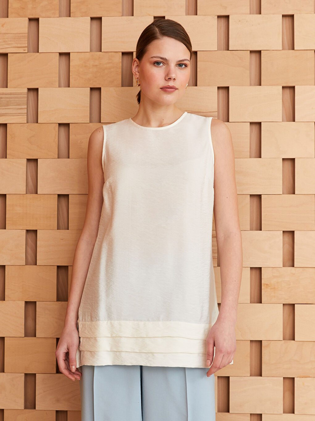 Women's Crew Neck Plain Tunic-1