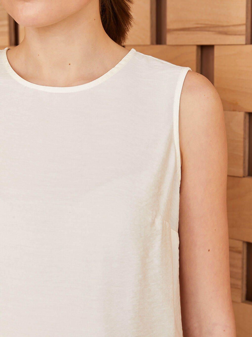 Women's Crew Neck Plain Tunic-3