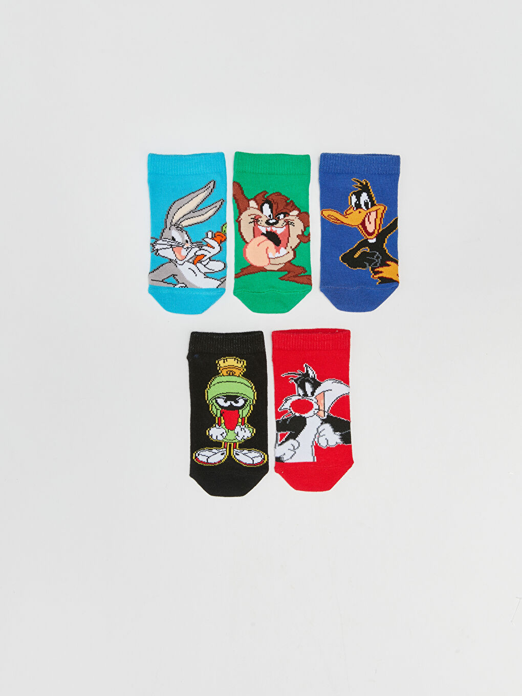 Looney Tunes Patterned Boy's Booties Socks 5-Pack