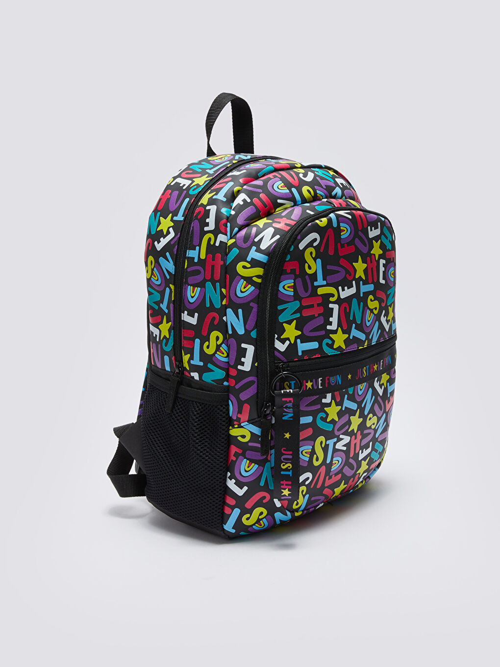 Siyah Desenli Kız Çocuk Sırt Çantası-1