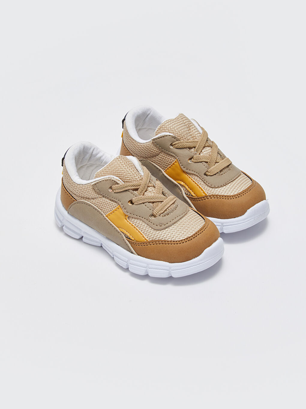 Bej Renk Bloklu Erkek Bebek Spor Ayakkabı