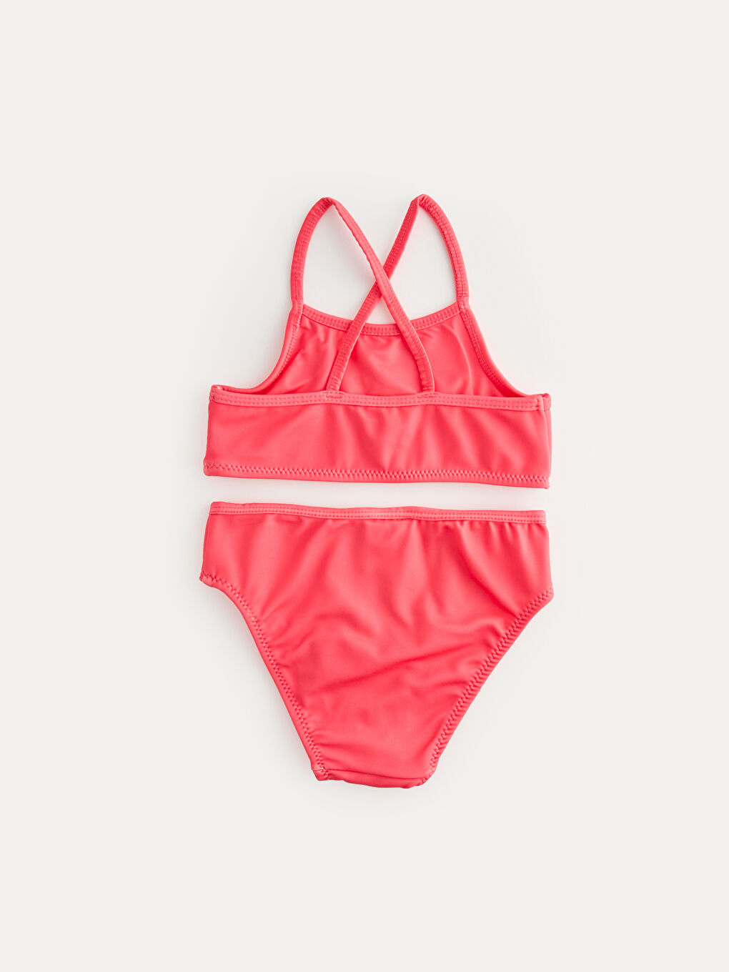 LCW ECO Neon Fuşya Esnek Kumaştan Kız Bebek Bikini Takımı - 1