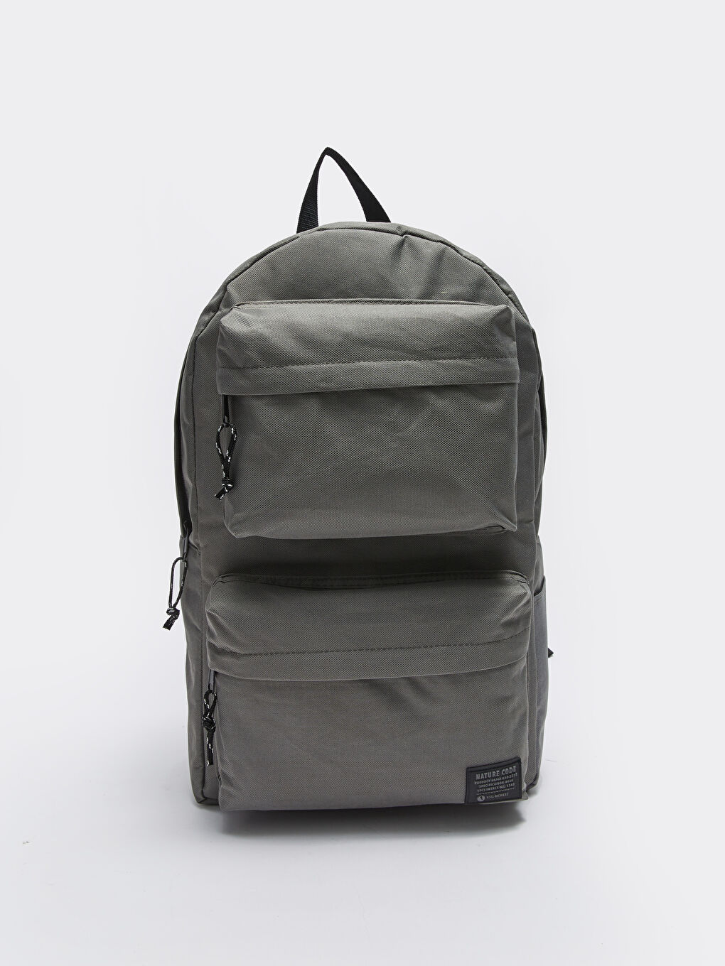 Gri Etiket Detaylı Erkek Sırt Çantası-2