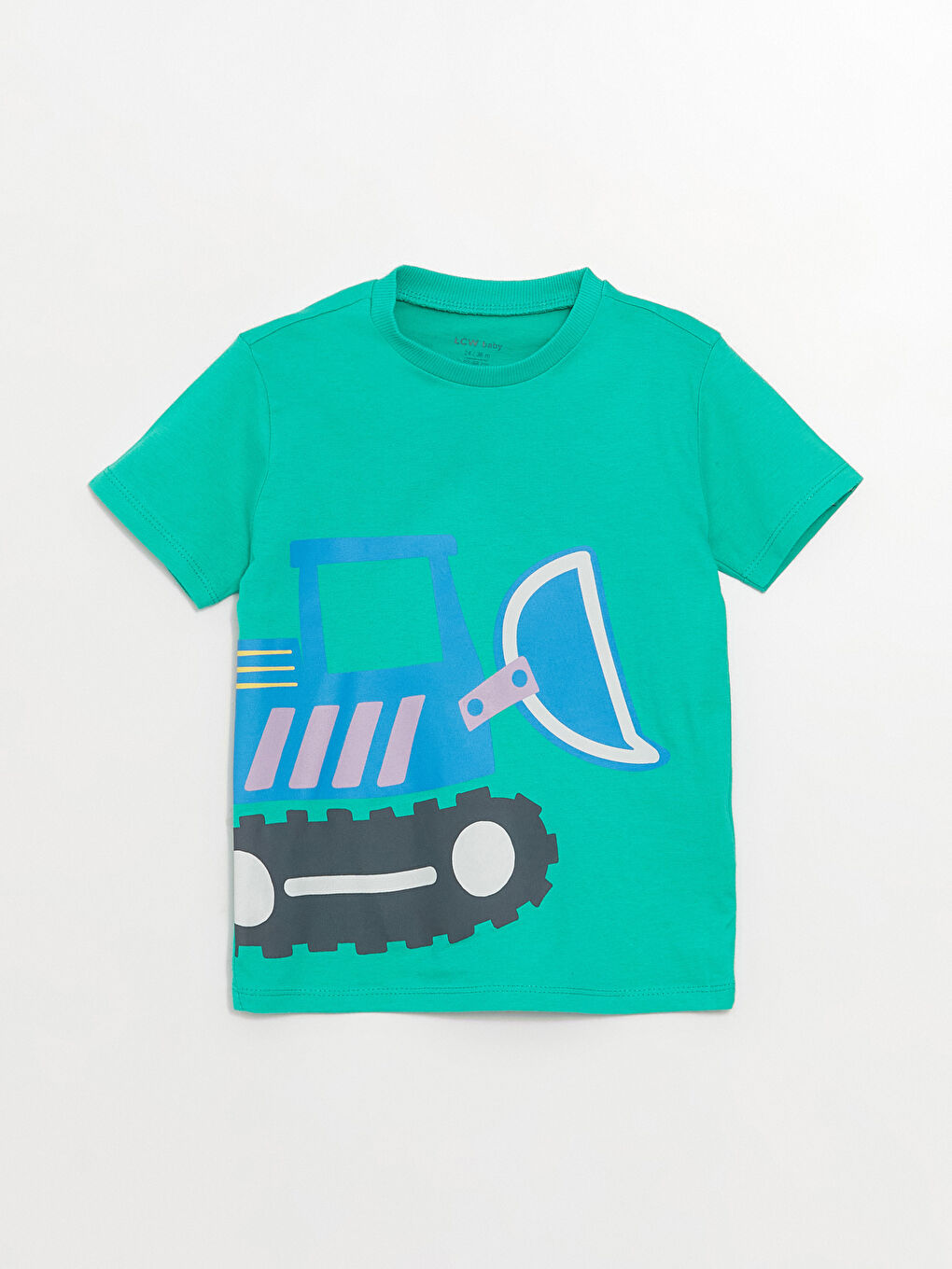 تيشيرت للأولاد الرضع كم قصير مطبوع ياقة دائرية - مجموعة من 2-1