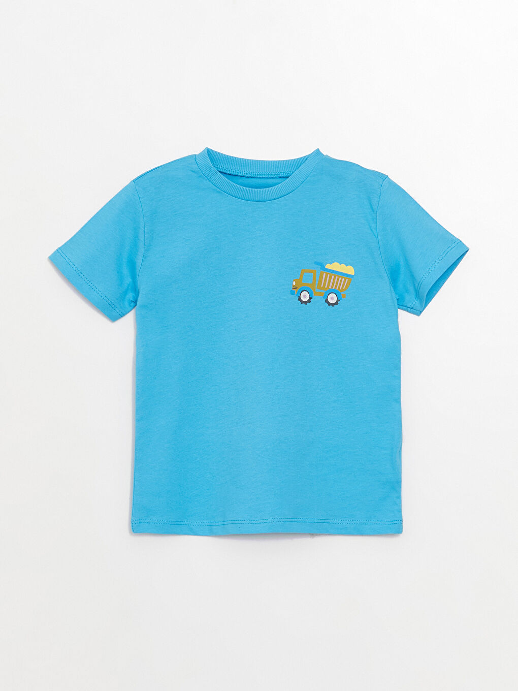 تيشيرت للأولاد الرضع كم قصير مطبوع ياقة دائرية - مجموعة من 2-2