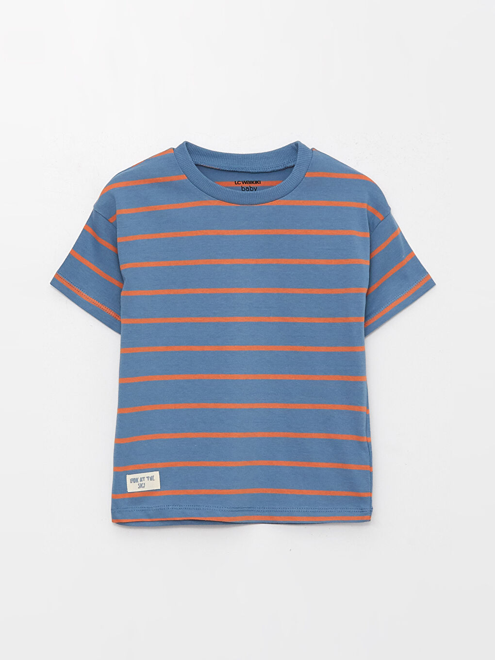 Crew Neck Short Sleeve Striped Baby Boys' T-Shirt -S3GU98Z1-LEM