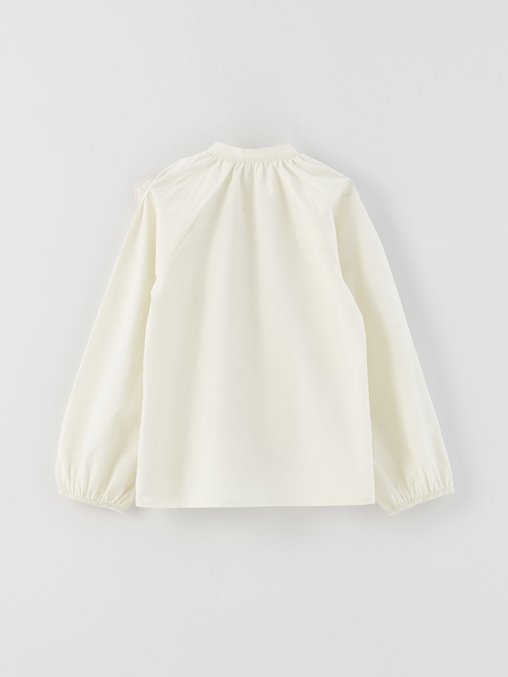 Ekru Hakim Yaka Uzun Kollu Kız Çocuk Gömlek-6