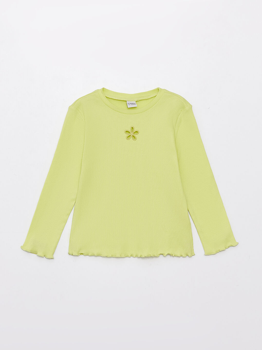 Crew Neck Embroidered Long Sleeve Girls' T-Shirt-4