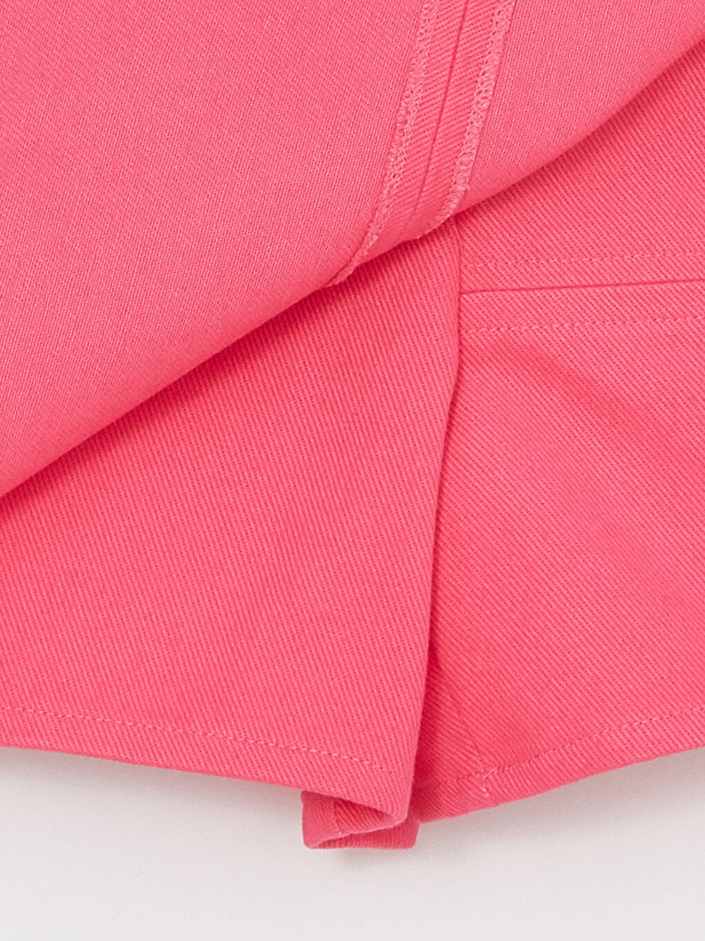 Pembe Beli Lastikli Basic Gabardin Kız Çocuk Şort Etek-6