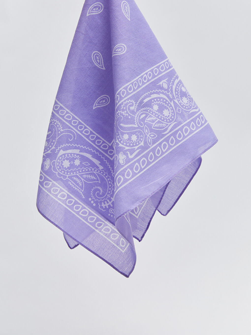 Lila Desenli Kız Çocuk Bandana-2