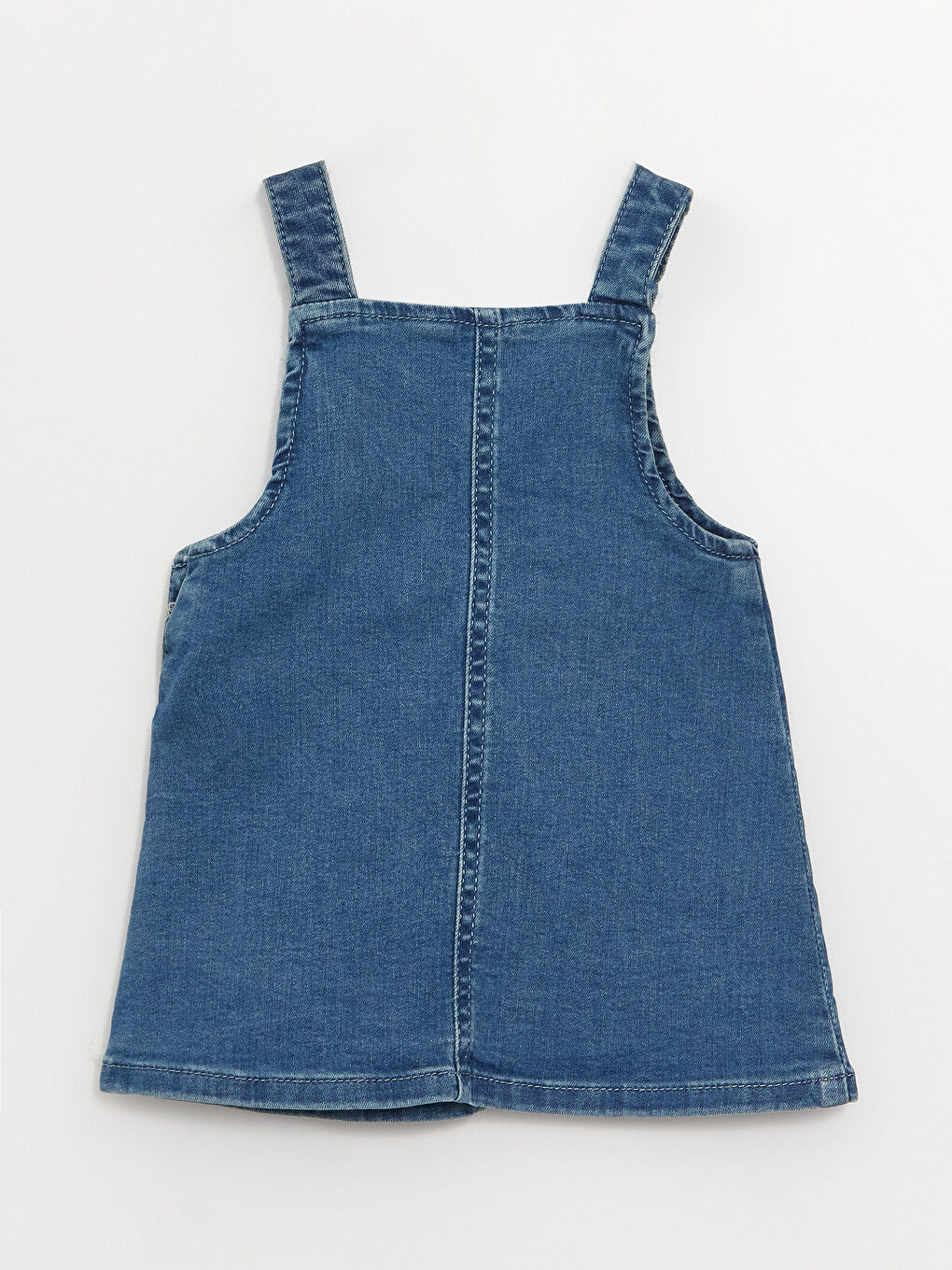 Embroidery Detailed Baby Girl Jean Dress-2