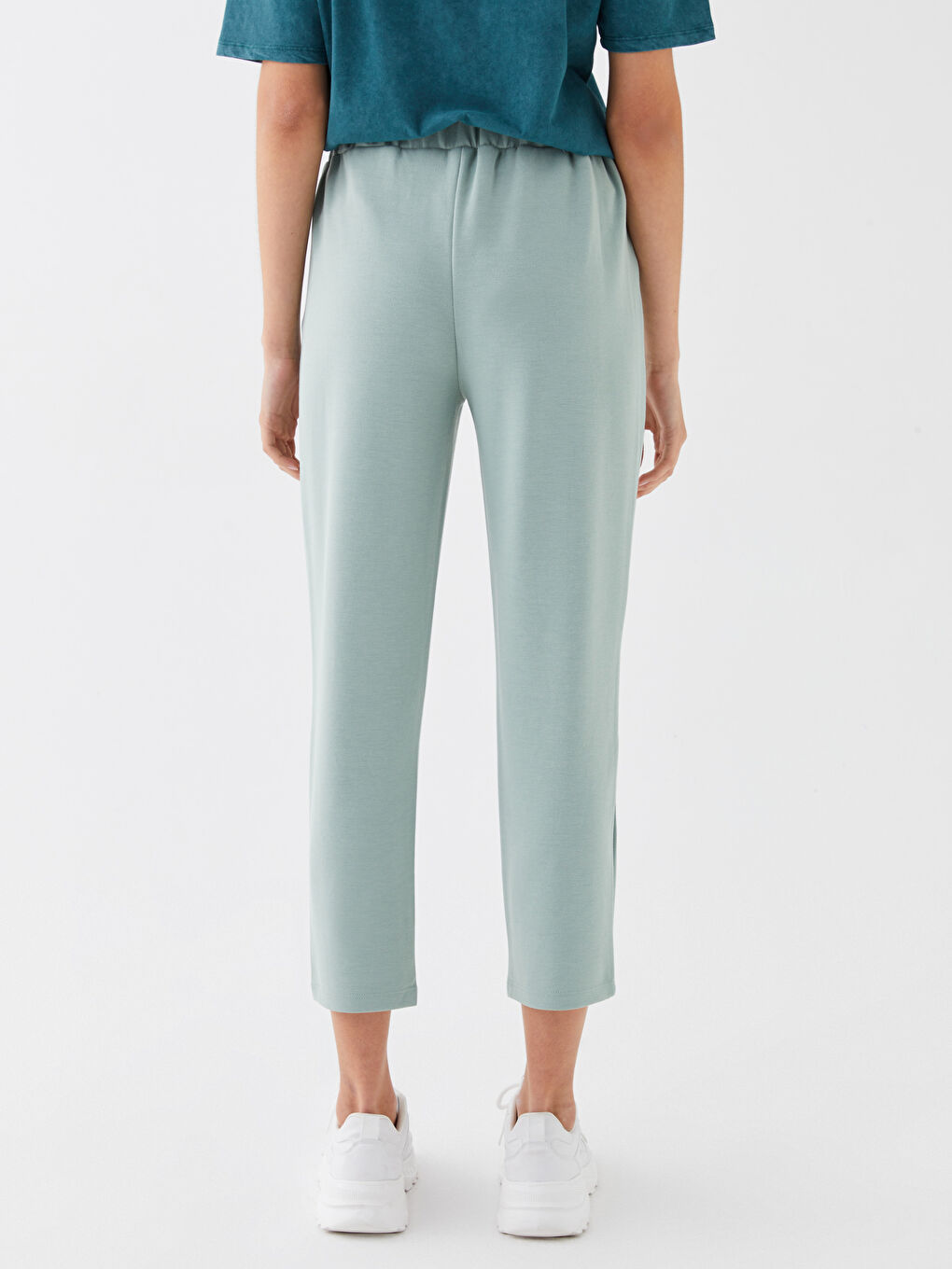 Elasticated Waist Relaxed Fit Women's Trousers-4