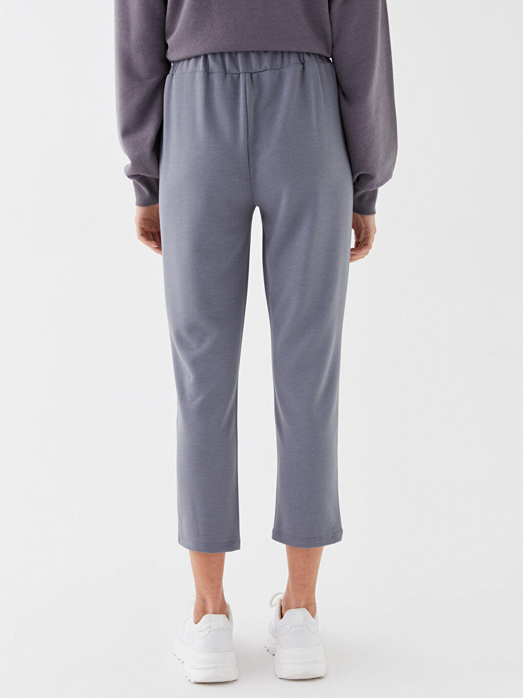 Elasticated Waist Relaxed Fit Women's Trousers-4