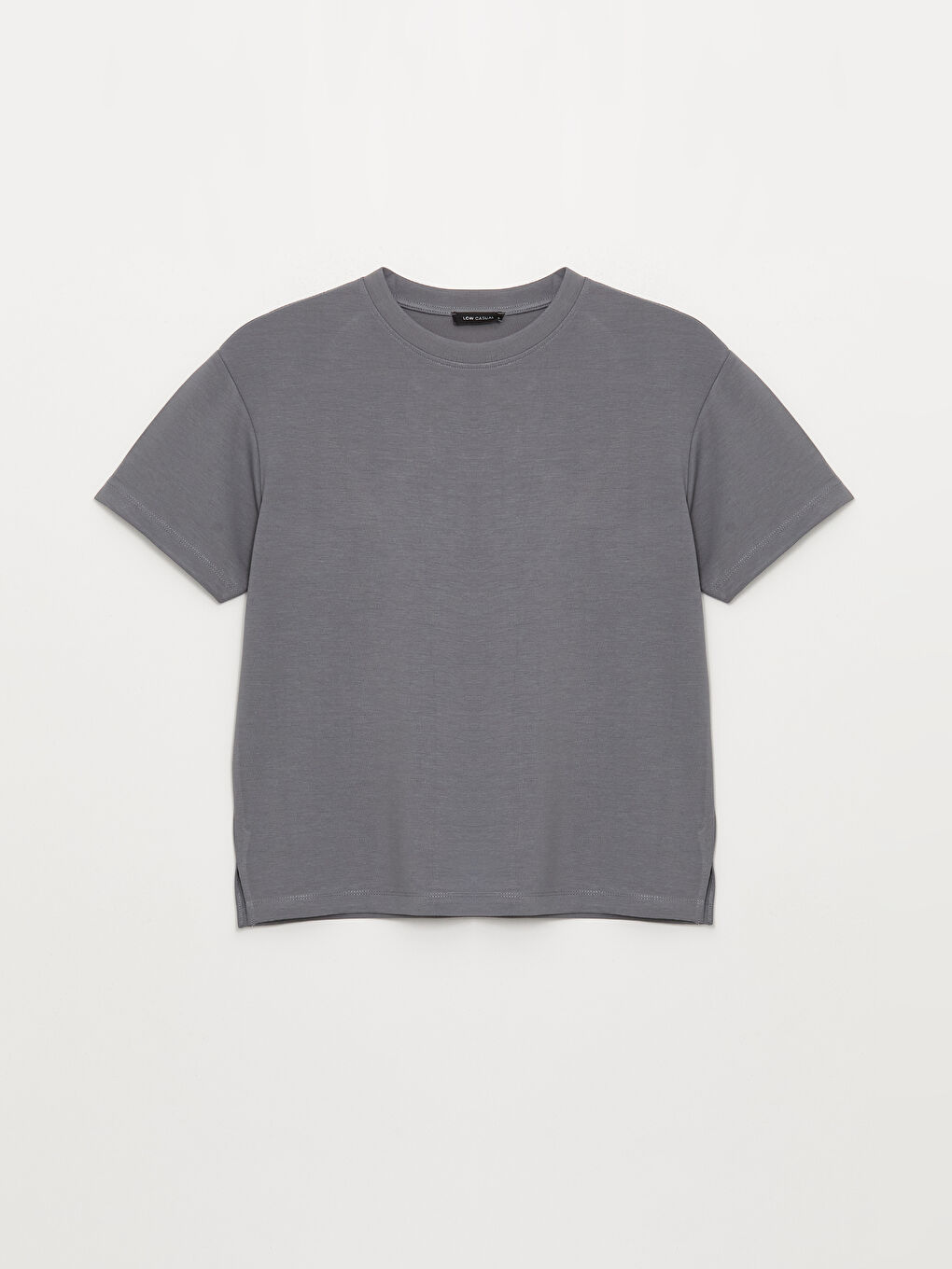 Crew Neck Plain Short Sleeve Women's T-Shirt-5