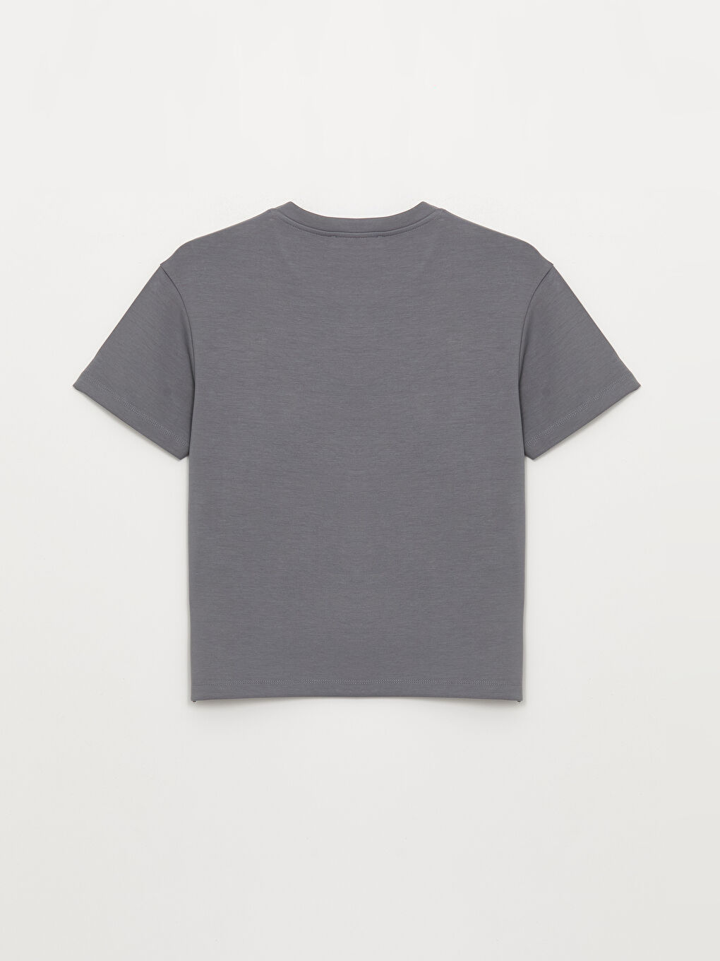 Crew Neck Plain Short Sleeve Women's T-Shirt-6