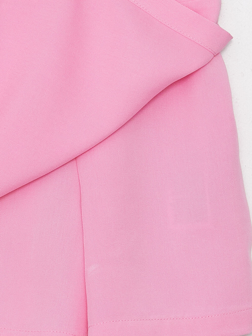 Pembe Beli Lastikli Basic Kız Çocuk Şort Etek-2