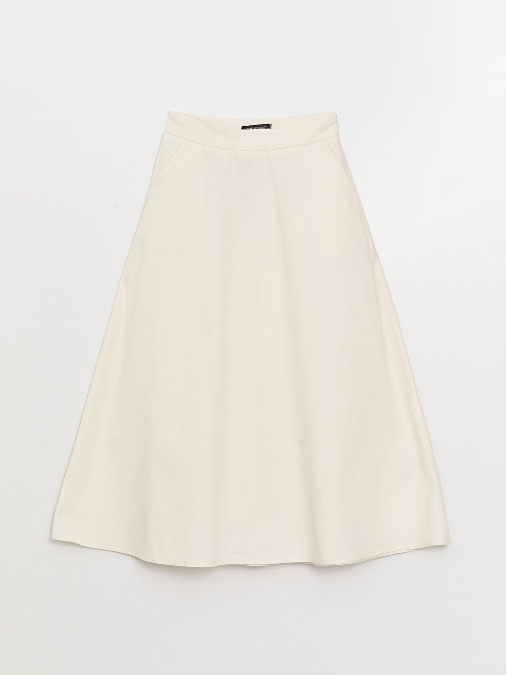 Women's Zippered Waist Plain Flared Skirt -S3GV61Z8-SY8