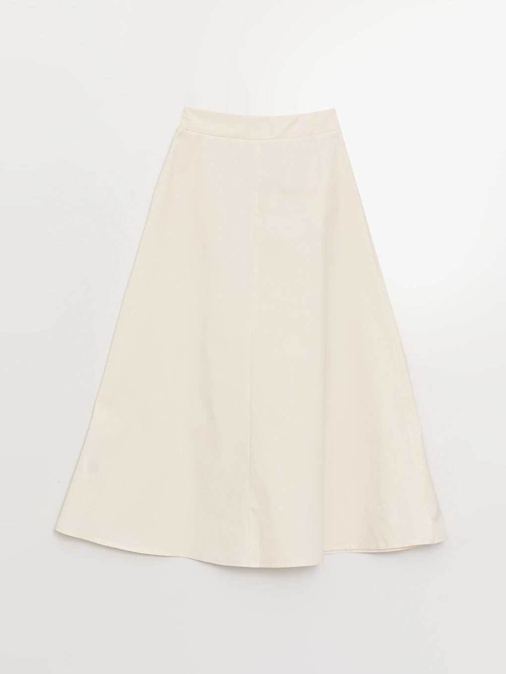Women's Zippered Waist Plain Flared Skirt -S3GV61Z8-SY8