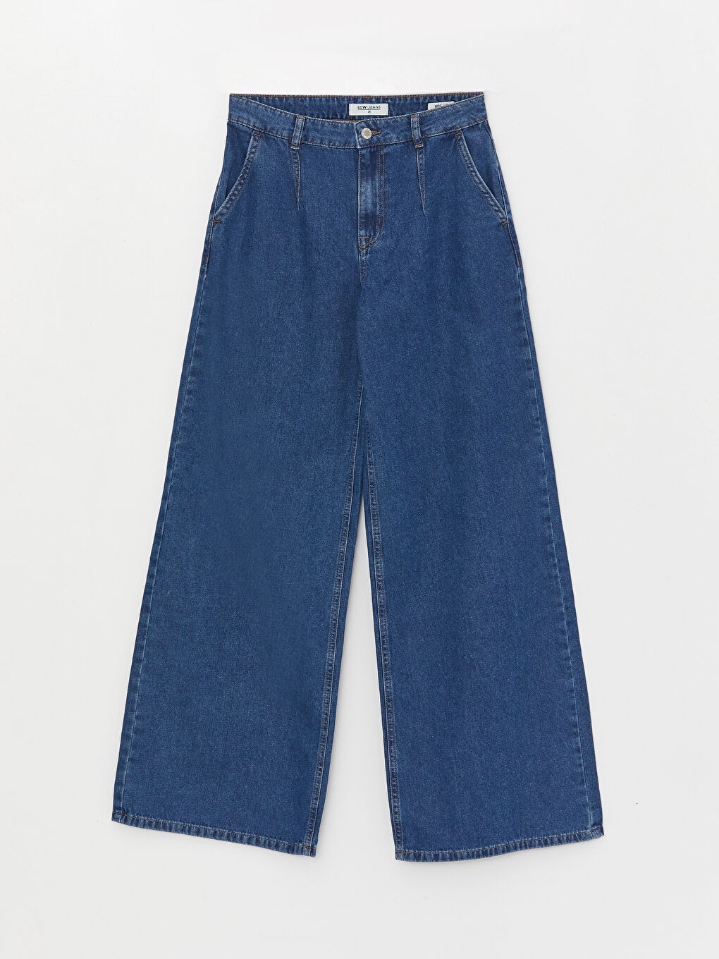 Normal Waist Wideleg Women's Jean Trousers-5