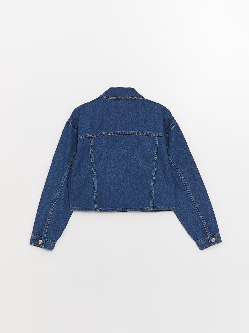 Veste en jean courte à col pour Femmes-6