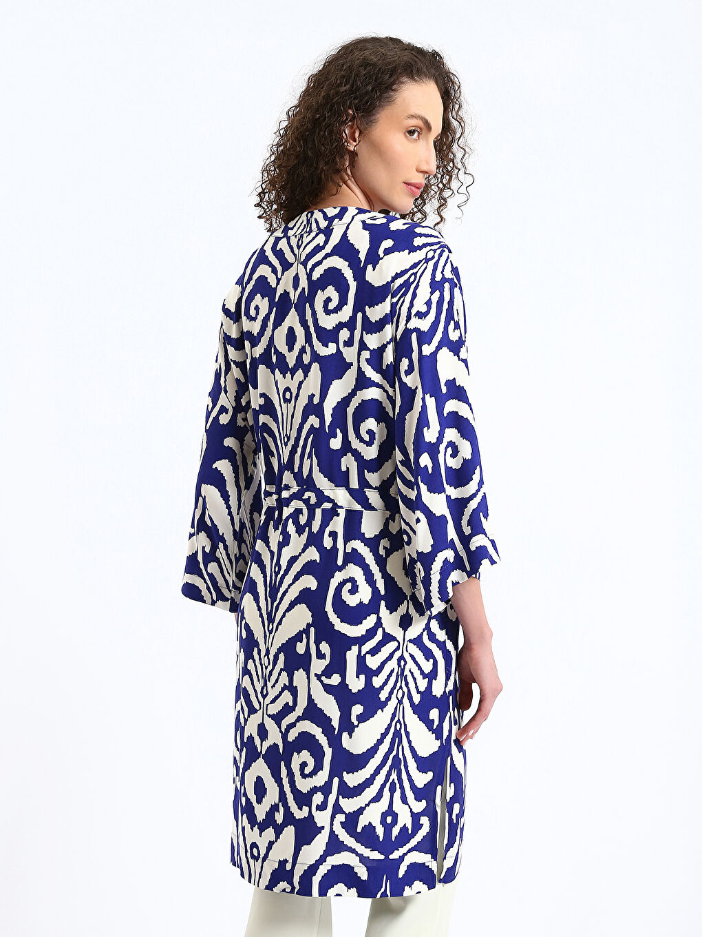 LCW Vision Şal Yaka Desenli Oversize Kadın Kimono -S3GY17Z8-LTM