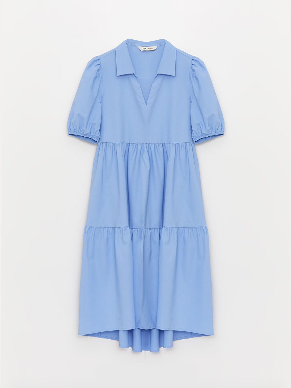 Shirt Collar Straight Short Sleeve Poplin Women Dress -S3GY22Z8-GJL