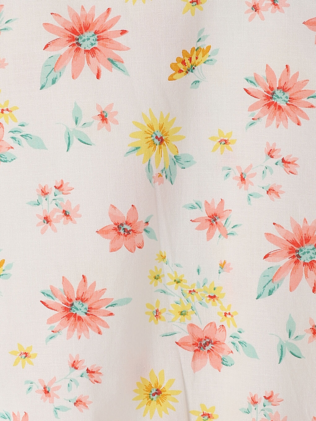 Crew Neck Patterned Short Sleeve Girls' Dress-3