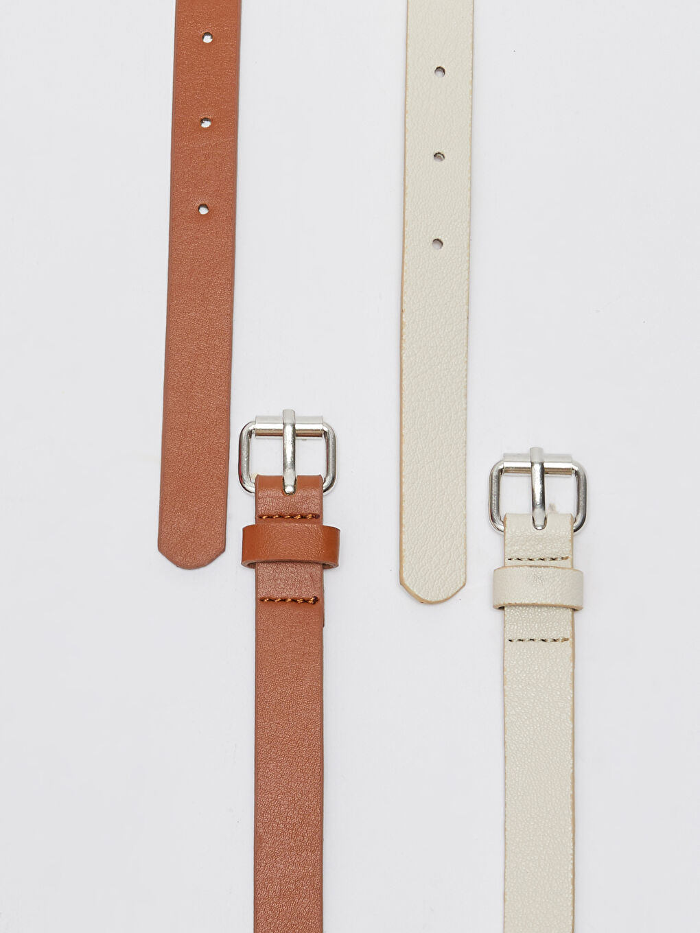 Faux Leather Women's Belt 2 Pack-3