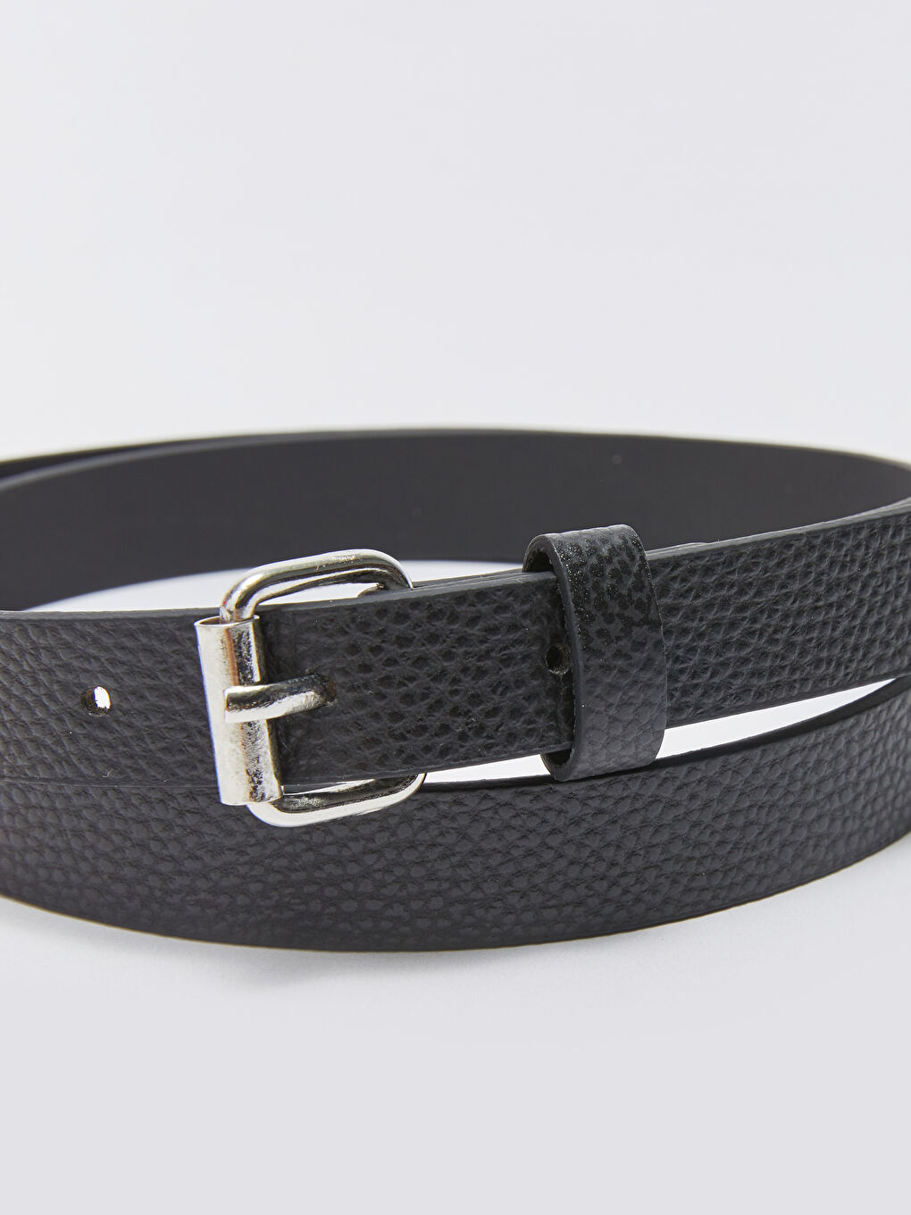 Siyah Deri Görünümlü Kadın Kemer 2'li-6