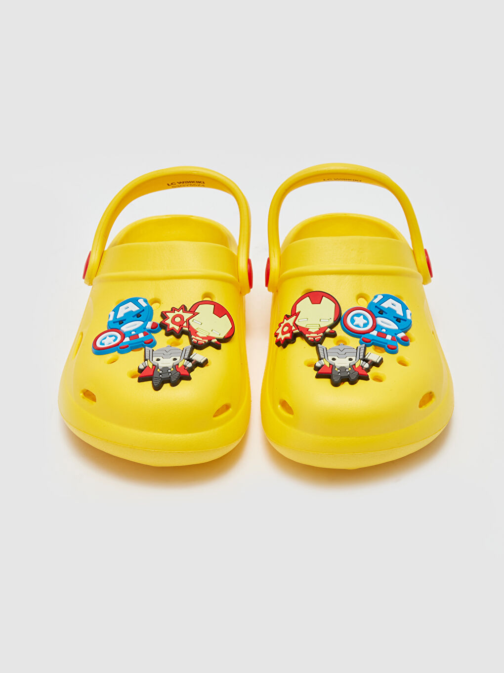 Sarı Marvel Baskılı Erkek Çocuk Plaj Sandaleti-4
