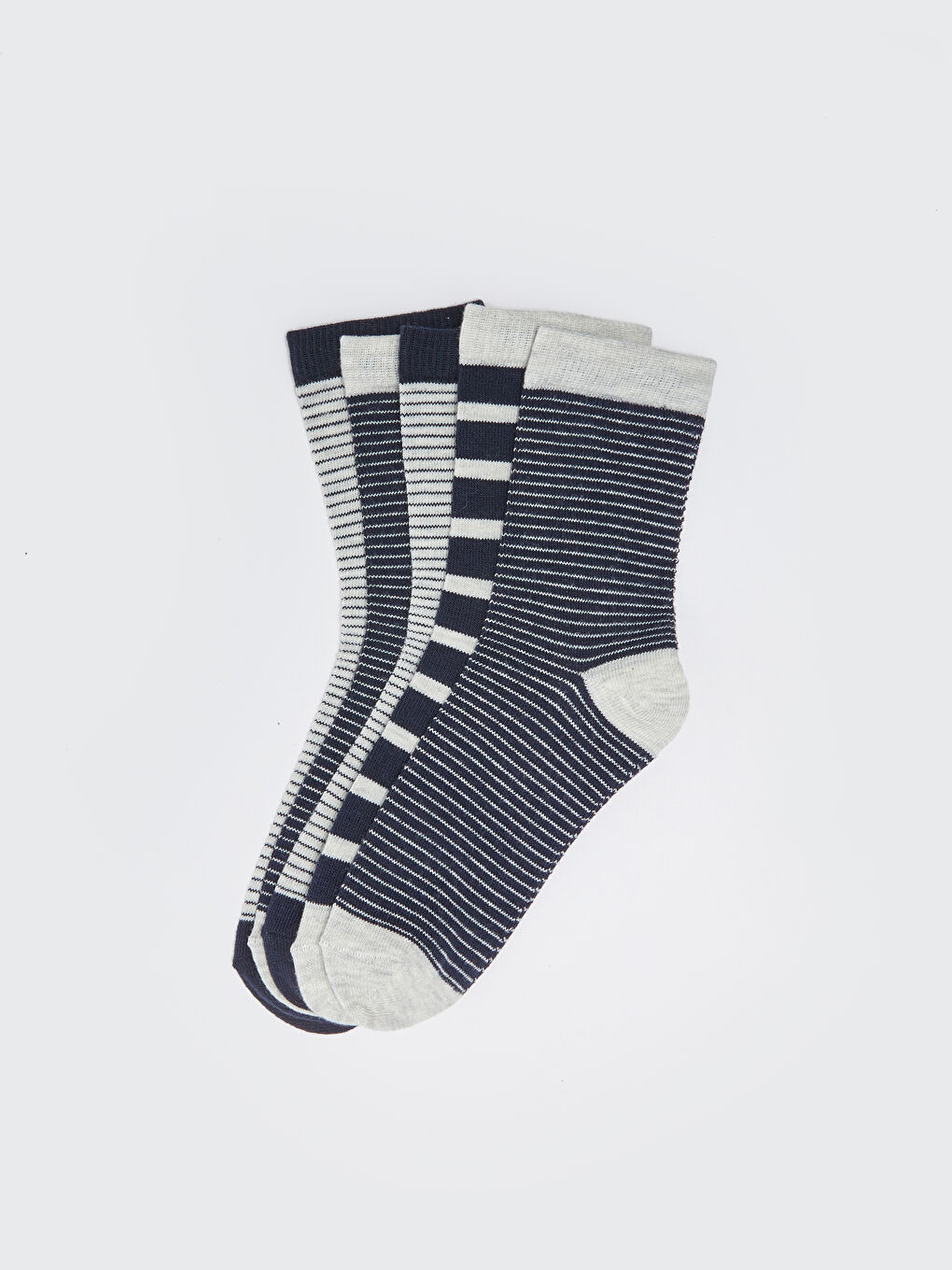 جوارب الكاحل المخططة للأولاد - ٥ قطع-1