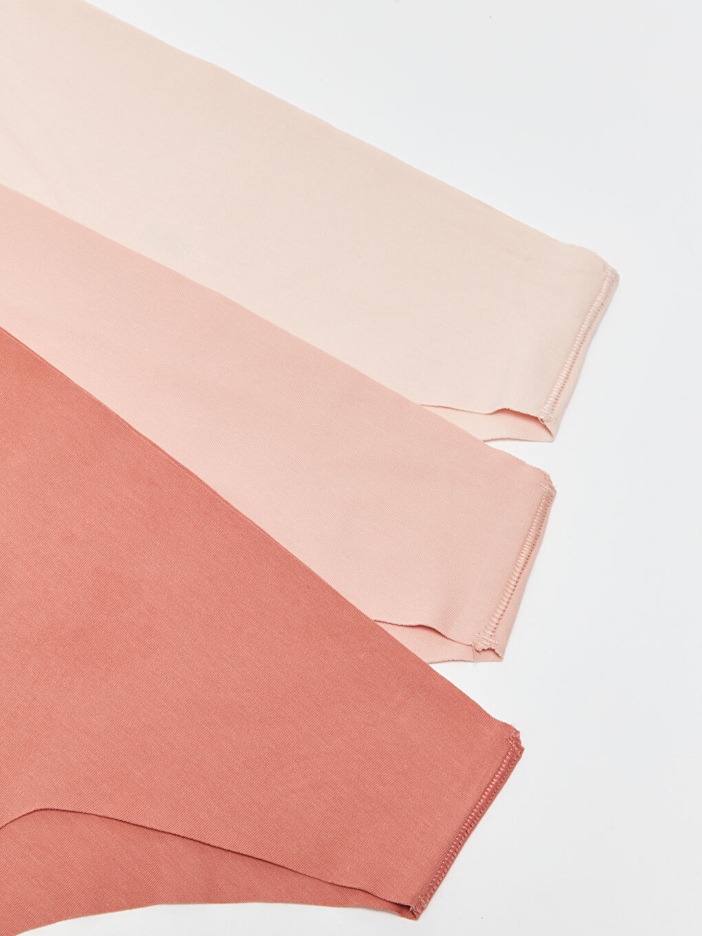 Pembe Düz Dikişsiz Brazilian Külot 3'lü Paket-2