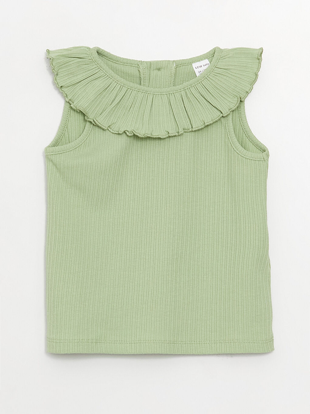 Yeşil Bisiklet Yaka Kız Bebek Atlet 2'li-2