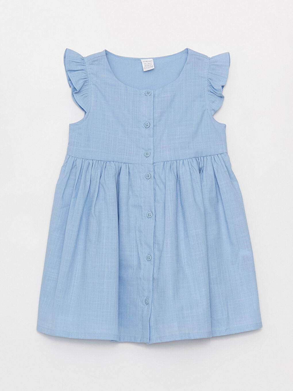 فستان للبنات الرضع بياقة دائرية بسيط